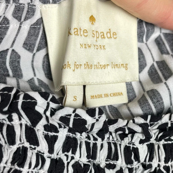 Kate Spade Dress Sz Small Off Shoulder Boho Print Tassel Printed Knee Length - Picture 12 of 12